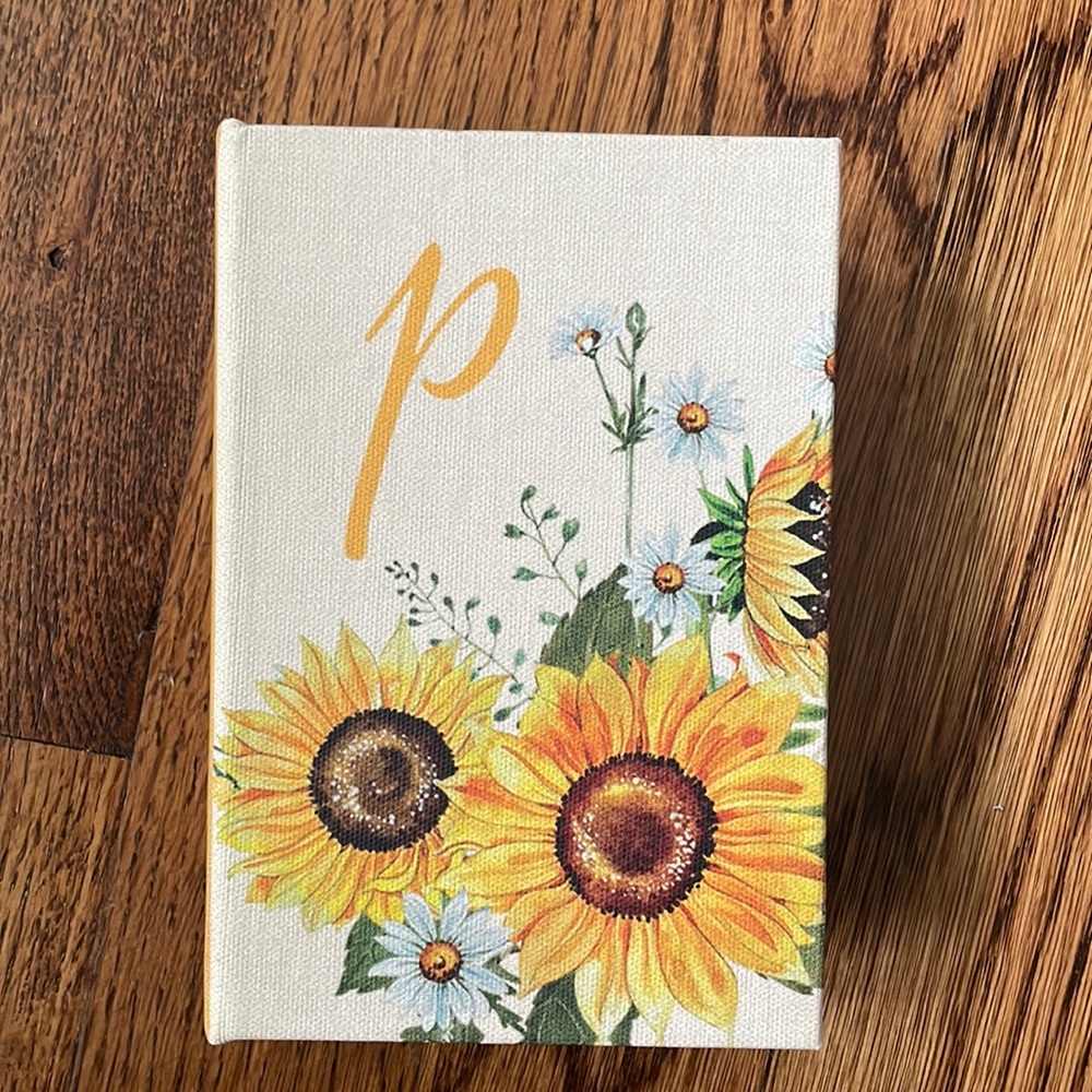Ashland Cottage Flower Decorative Box with Daisies Letter Initial "P" NEW